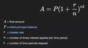 Compound interest formula