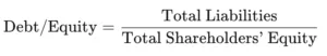 Debt to Equity Ratio formula