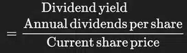 Dividend Yield formula