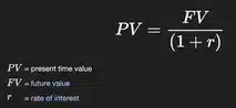 Time Value of Money (TVM) formula